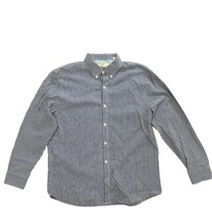 Original Penguin 100% Cotton Blue White Plaid Check Long Sleeve Button Down 16.5